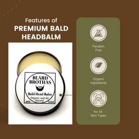 Generic Bald Head Balm Moisturiser with a hand applying it