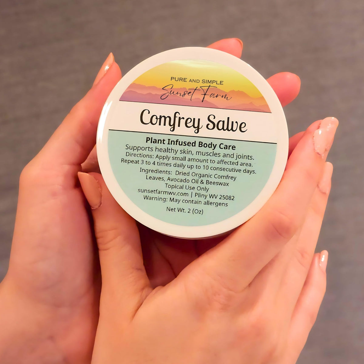 Generic Comfrey Salve in a lifestyle setting