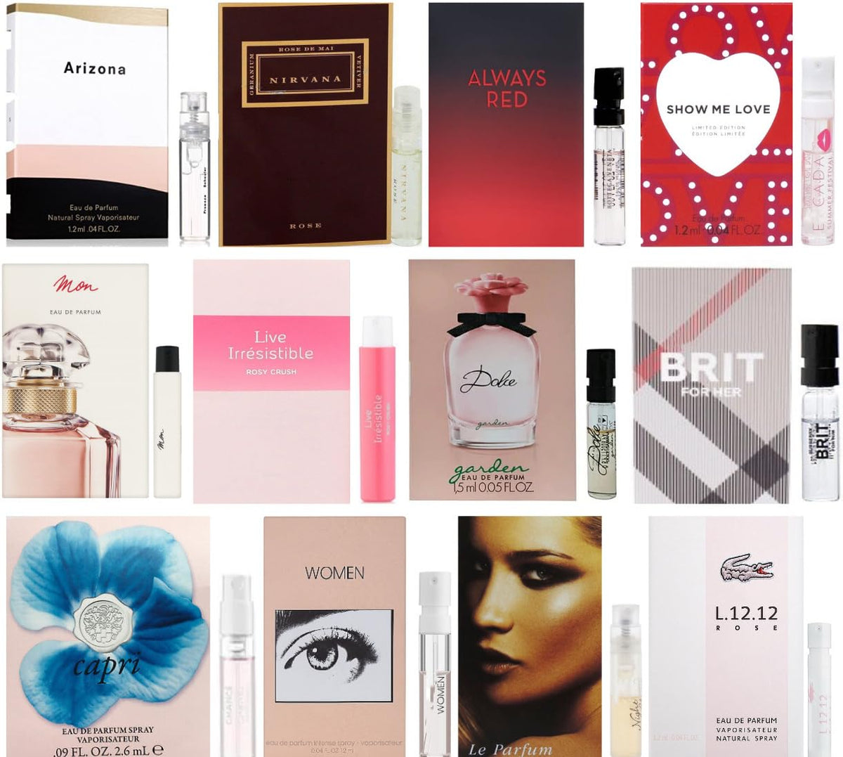 Generic Designer Perfume Sampler Set packaging