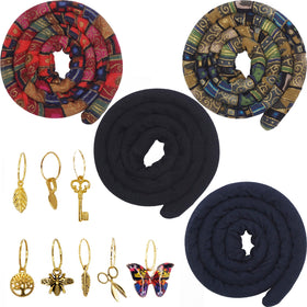 Generic Spiral Lock Hair Tie 4 Pieces Multi-Colour Dreadlock Accessories front view