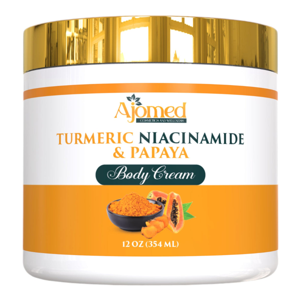 Generic Turmeric Body Cream 8oz front view
