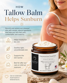 Generic Unscented Night Tallow Balm packaging with label details