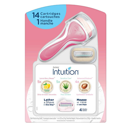 Generic Women's Razor Variety Pack with 14 refill cartridges and handle