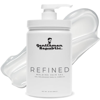 Gentlemen Republic 32oz Refined Hair Gel front view with pump