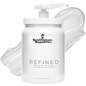 Gentlemen Republic 64oz Hair Gel front view with pump
