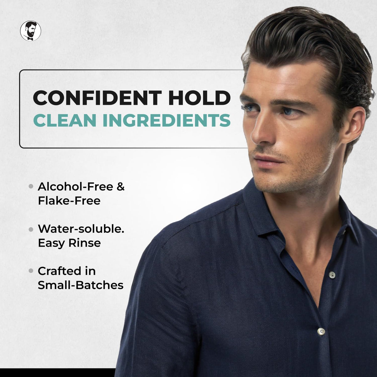 Gentlemen Republic Hair Gel 16oz back view with ingredients