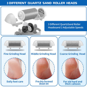 Geopu Electric Foot Callus Remover cleaning brush and scrubbers