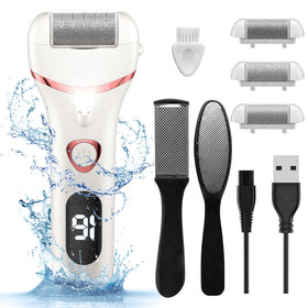 Geopu Electric Foot Callus Remover front view with accessories