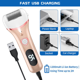 Geopu Electric Foot Callus Remover LCD battery display