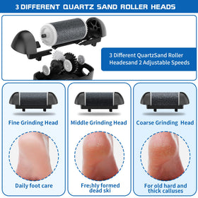 Geopu Electric Foot Callus Remover with cleaning brush and exfoliating scrubbers
