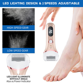 Geopu Electric Foot Callus Remover with three roller heads