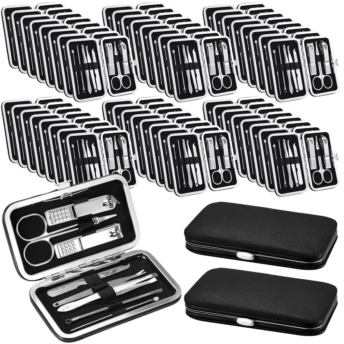 Geosar 50 Set Travel Manicure Kit with stainless steel tools