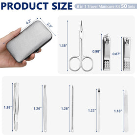 Geosar manicure tools including nail clippers and tweezers