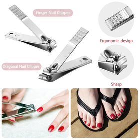 Geosar Travel Manicure Kit case opened showing tools