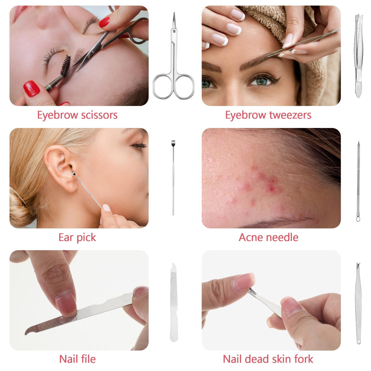 Geosar travel manicure kit dimensions and features highlighted