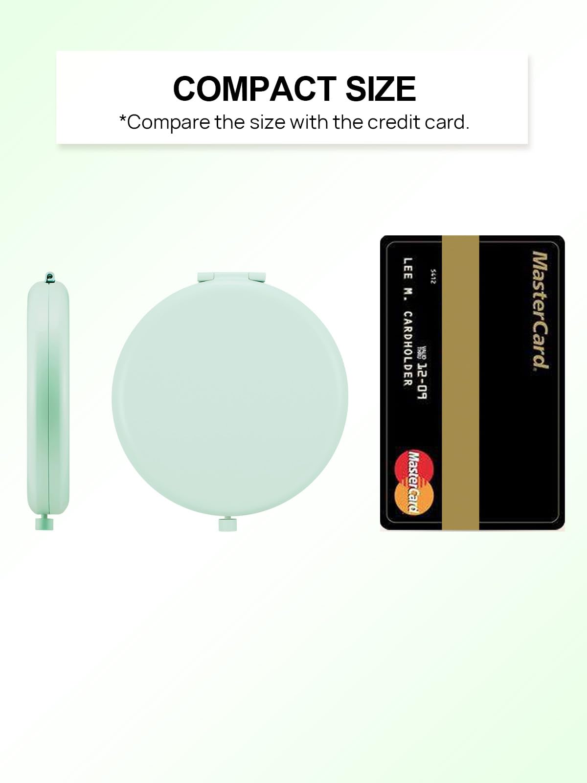 Getinbulk Compact Mirror Cyan in a purse for easy access