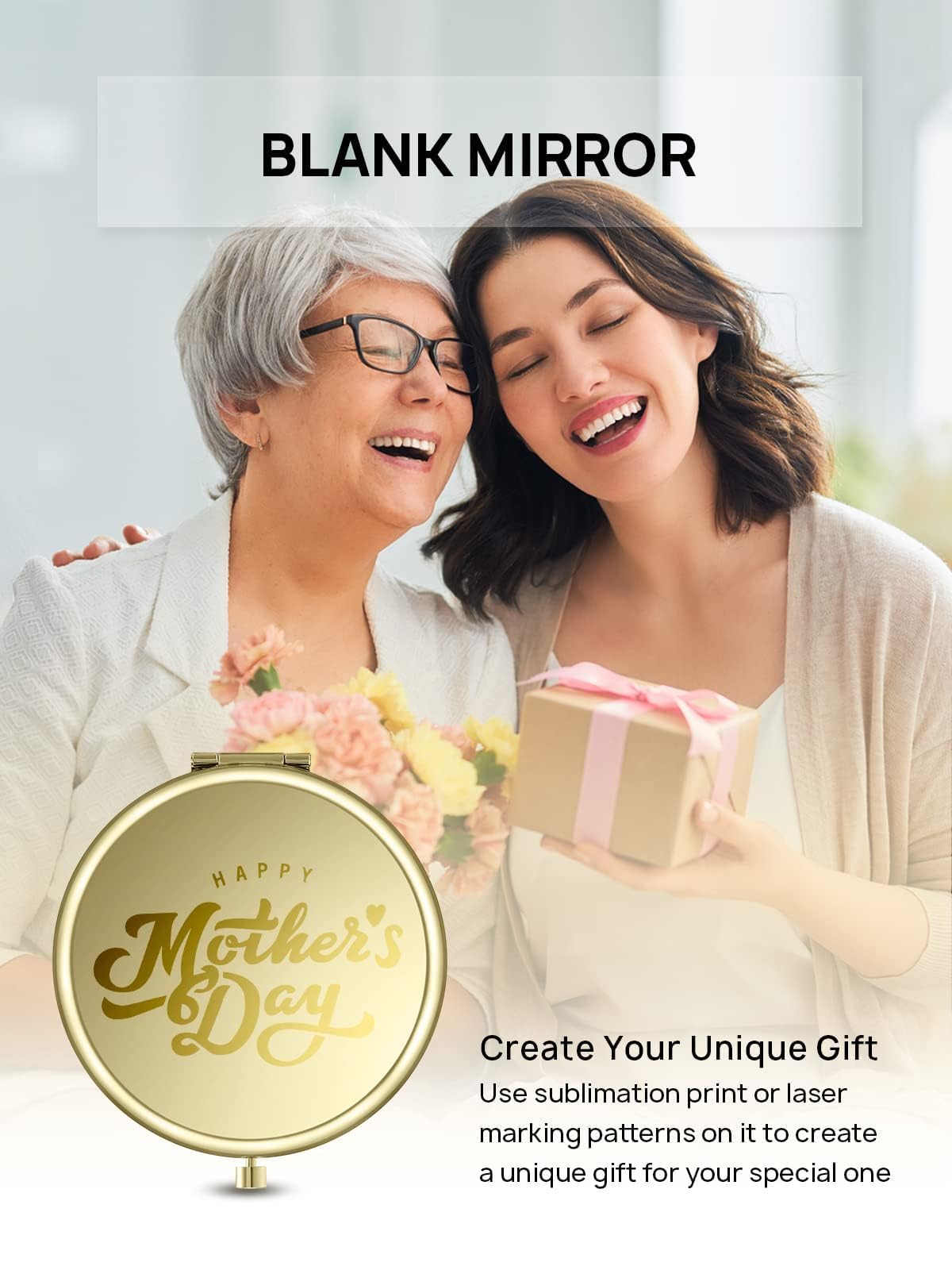 Getinbulk Compact Mirror in rose gold colour