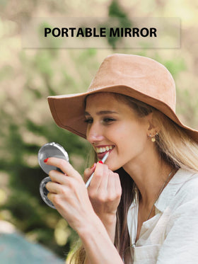 Getinbulk compact mirror set with push-button switch open