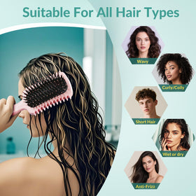 GFDCK Curl Defining Brush in use on curly hair