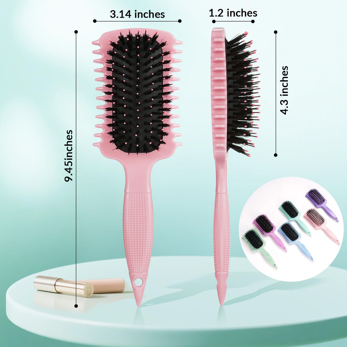 GFDCK Curl Defining Brush side view highlighting compact size