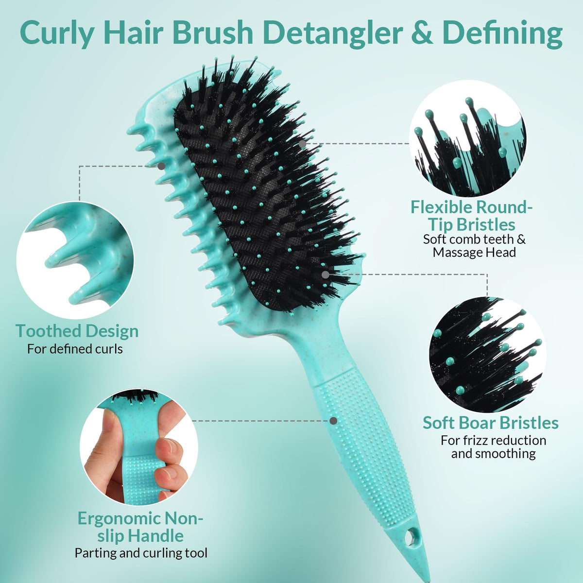GFDCK Curl Defining Brush side view showing bristles