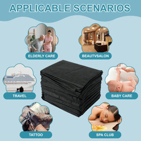 GGYKJSK disposable sheets ready for use in a tattoo studio