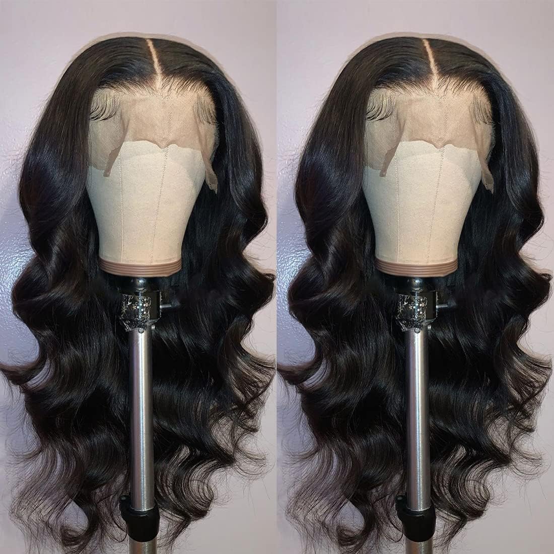GIANNAY Body Wave Wig 26 Inch front view with natural curls