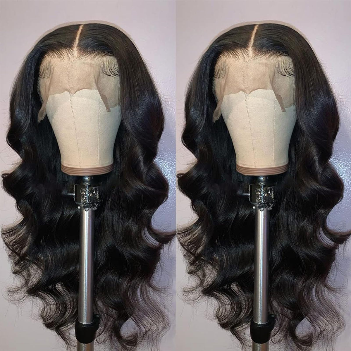 GIANNAY Body Wave Wig 26 Inch side view showcasing lace front