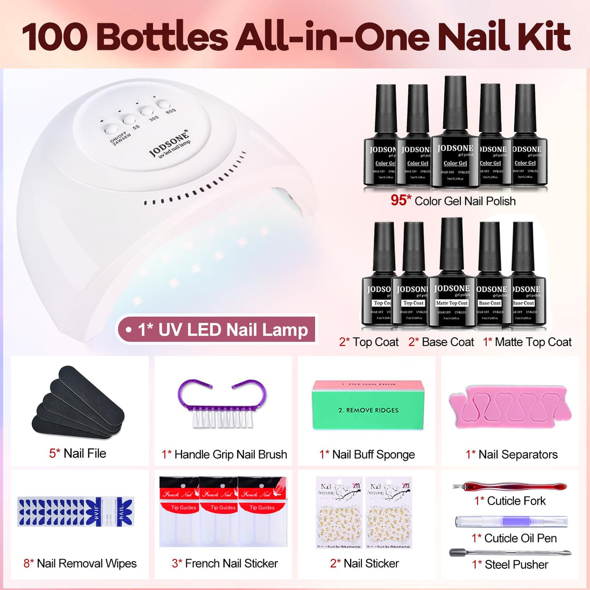 Gift box containing JODSONE gel nail polish kit
