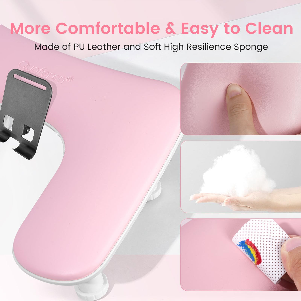 Gift-boxed Quaferen U-Shaped Manicure Arm Rest ready for presentation