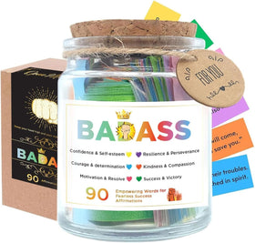 Gift presentation of Musemory Badass Affirmation Jar