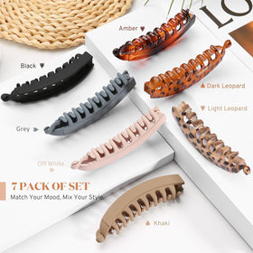 Gift4U Banana Clip in Glossy Tortoiseshell on a white background