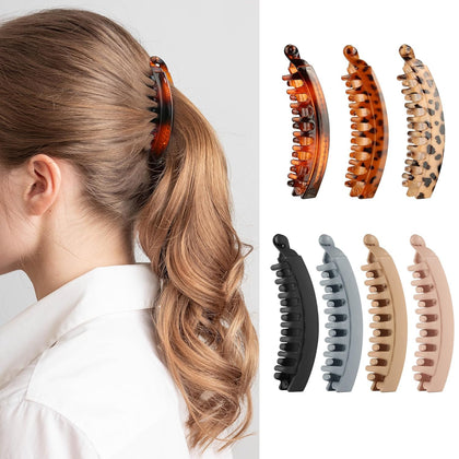 Gift4U Banana Clip set in various colours including Cream Amber and Coffee Amber