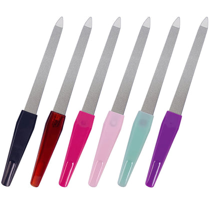 GigaGround metal nail file kit - six stainless steel files front view
