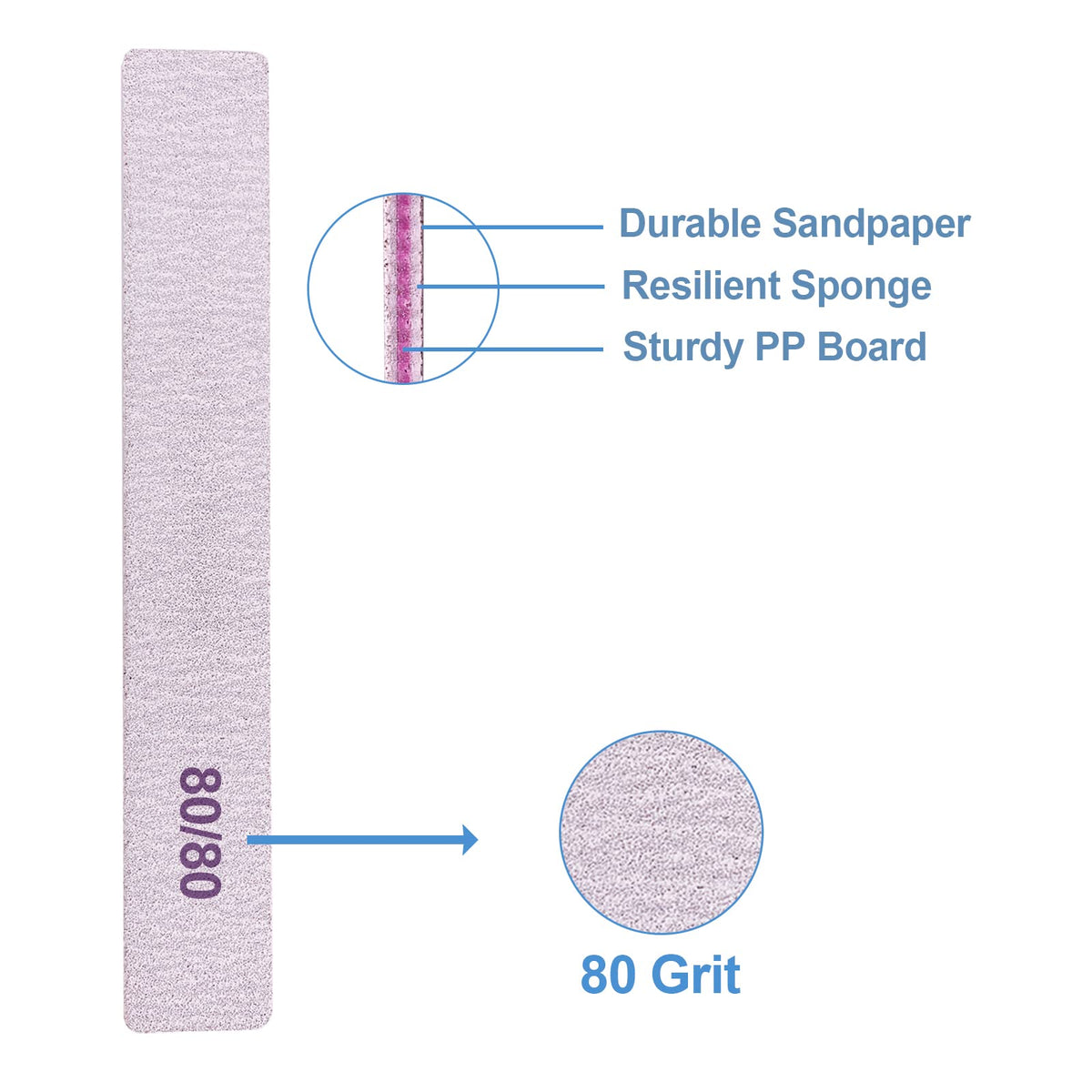 GigaGround nail files displayed on a manicure table