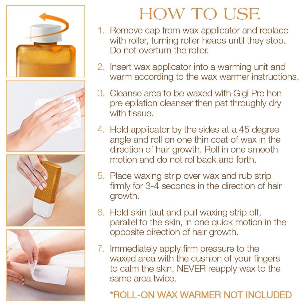 GIGI All Purpose Honee Wax in use during hair removal process