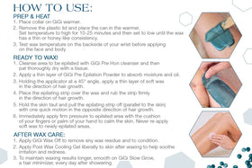 GIGI Azulene Hard Wax Beads in a waxing setup