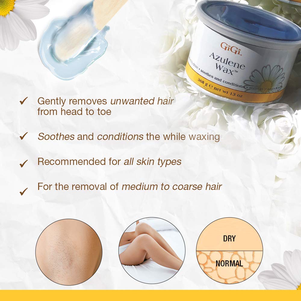 GIGI Azulene Soft Wax 13 oz side view