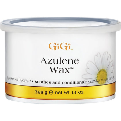 GIGI Azulene Wax 3 Pack front view with soothing formula
