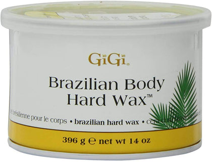 GIGI Brazilian Body Hard Wax 14 oz front view with packaging