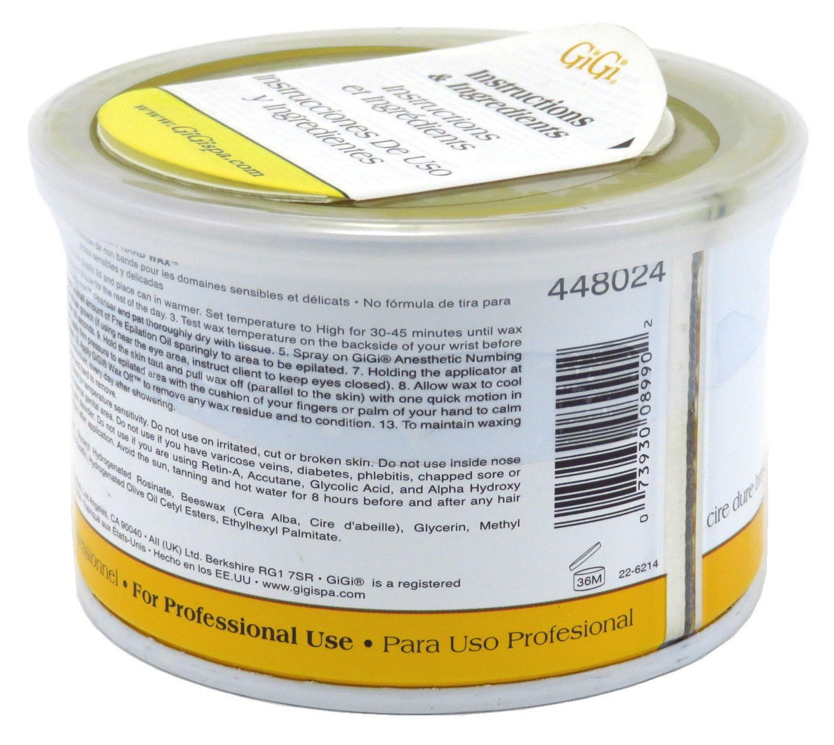 GIGI Brazilian Body Hard Wax 14 oz packaging