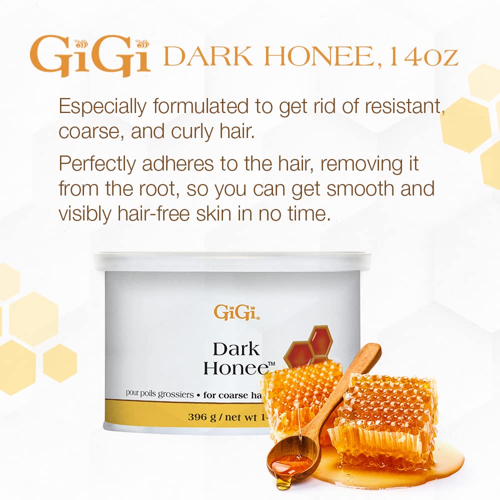 GIGI Dark Honee Soft Wax 14 oz container with lid