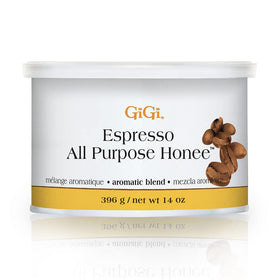 GIGI Espresso All Purpose Honee Soft Wax 14 oz can front view