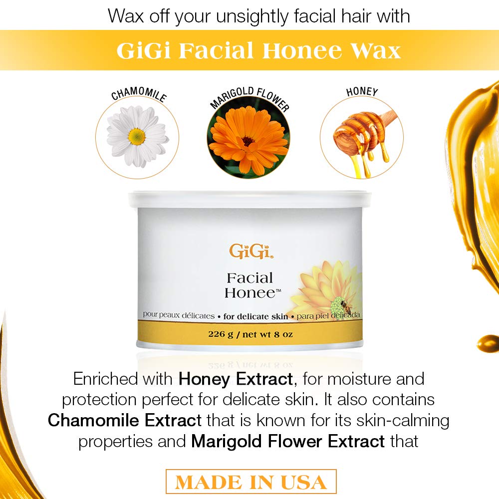 GIGI Facial Honee Wax used on upper lip