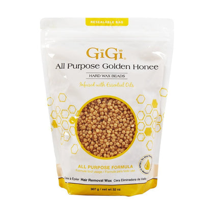 GIGI Hard Wax Beads 32 oz front view with packaging