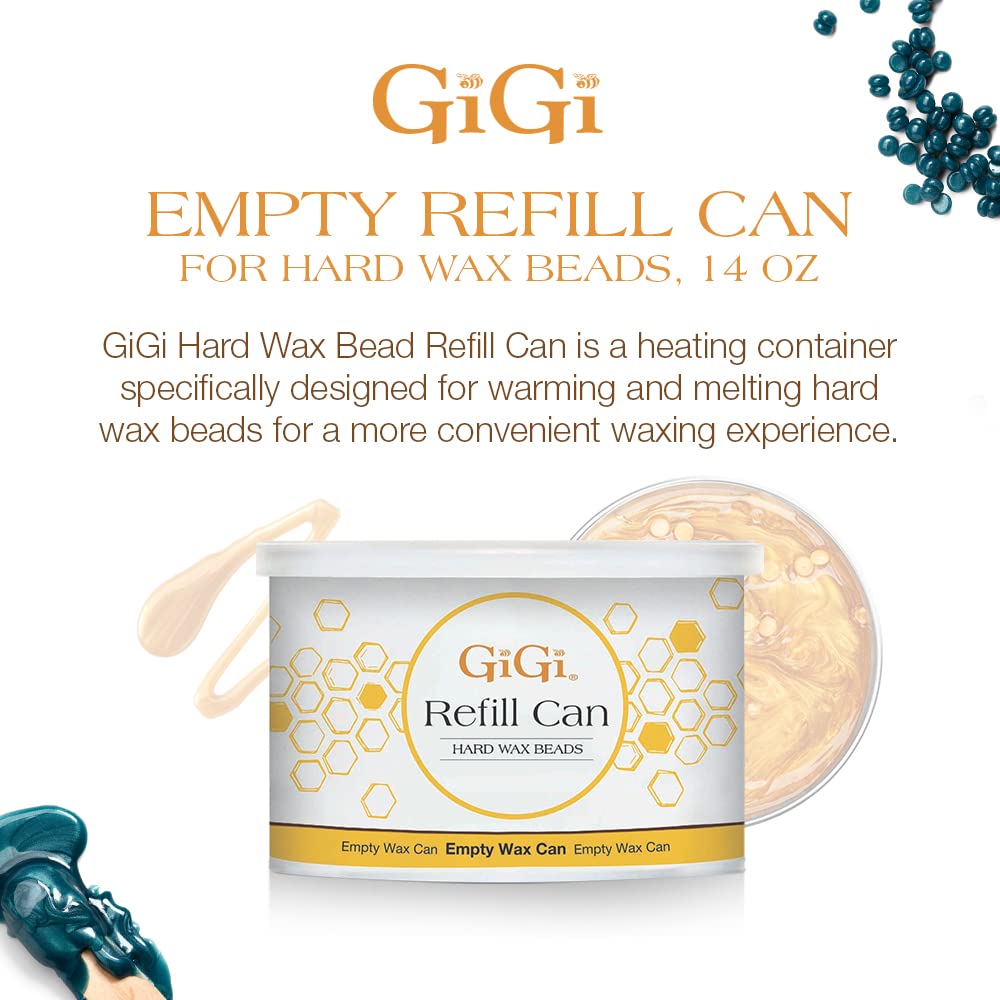 GIGI Hard Wax Beads Refill Can top view showing opening