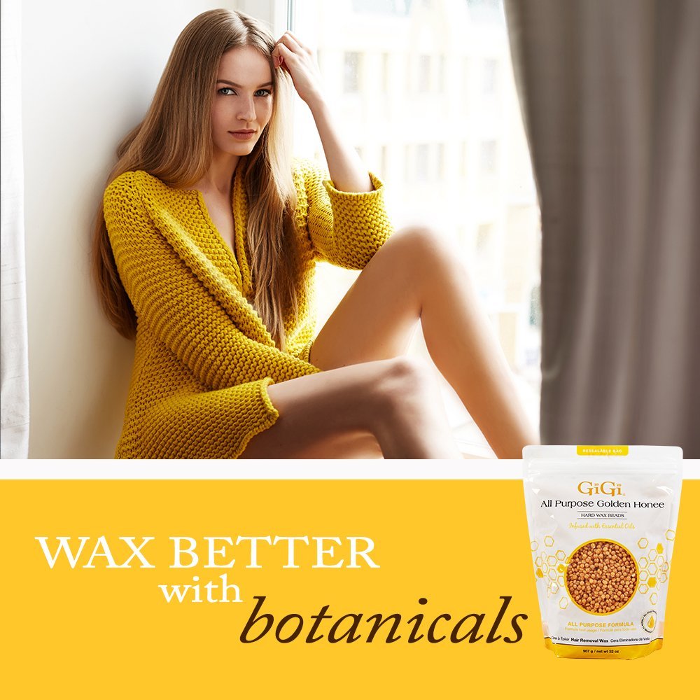 GIGI Hard Wax Beads used in a waxing setup