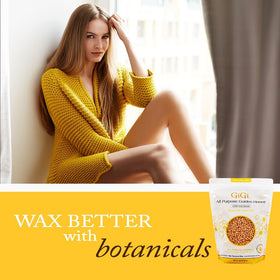 GIGI Hard Wax Beads used in a waxing setup