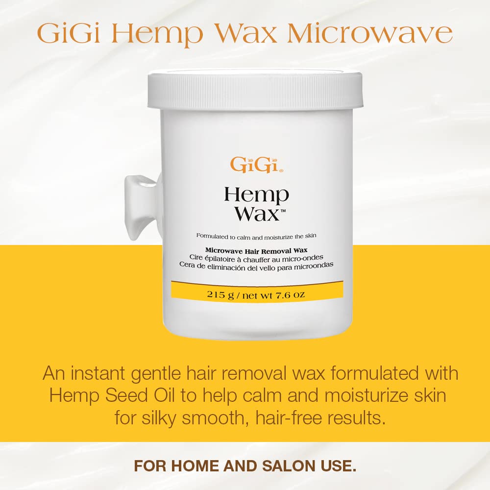 GIGI Hemp Wax Microwave 7.6 oz packaging
