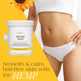 GIGI Hemp Wax Microwave 7.6 oz with epilating strips